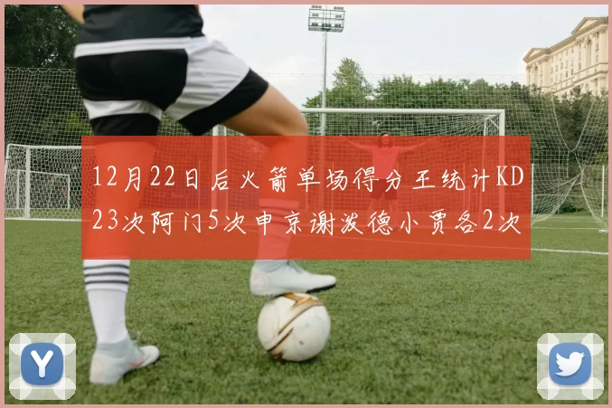 12月22日后火箭单场得分王统计KD23次阿门5次申京谢泼德小贾各2次